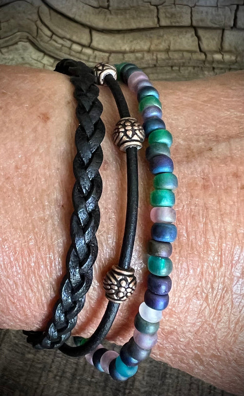 BohoWrapFrancesca Earthy Boho Wrap Bracelet with Magnetic Clasp