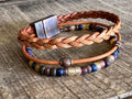 BohoWrapFrancesca Earthy Boho Wrap Bracelet Urban Hippie Magnetic Clasp