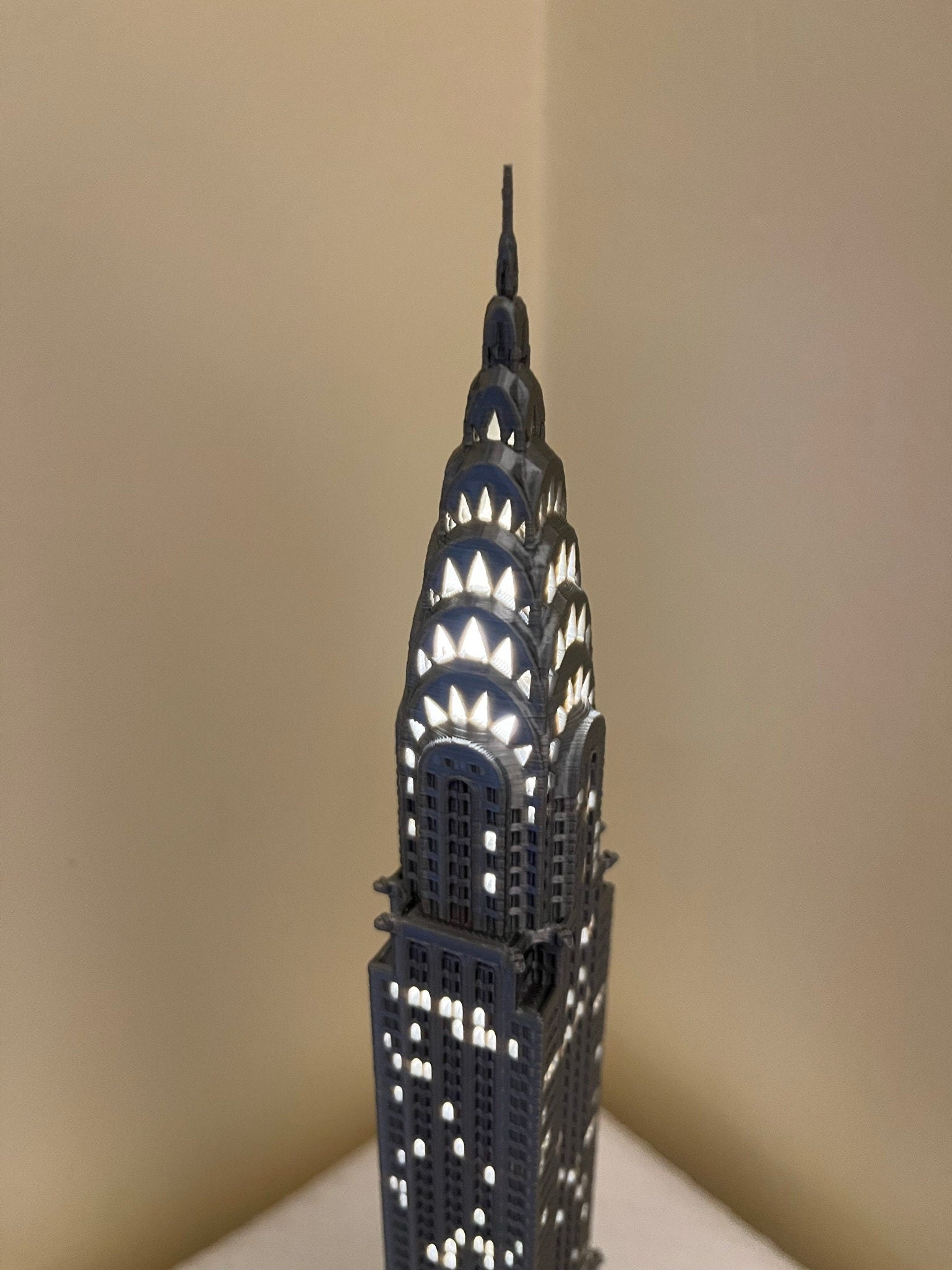 StarsoftheCity Chrysler Building Light Up Model Small 3D Printed