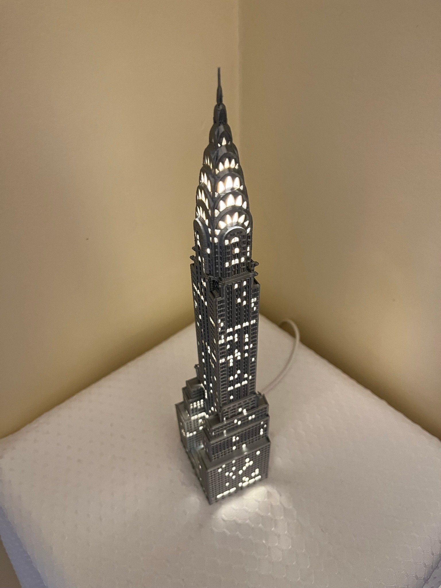 StarsoftheCity Chrysler Building Light Up Model Small 3D Printed