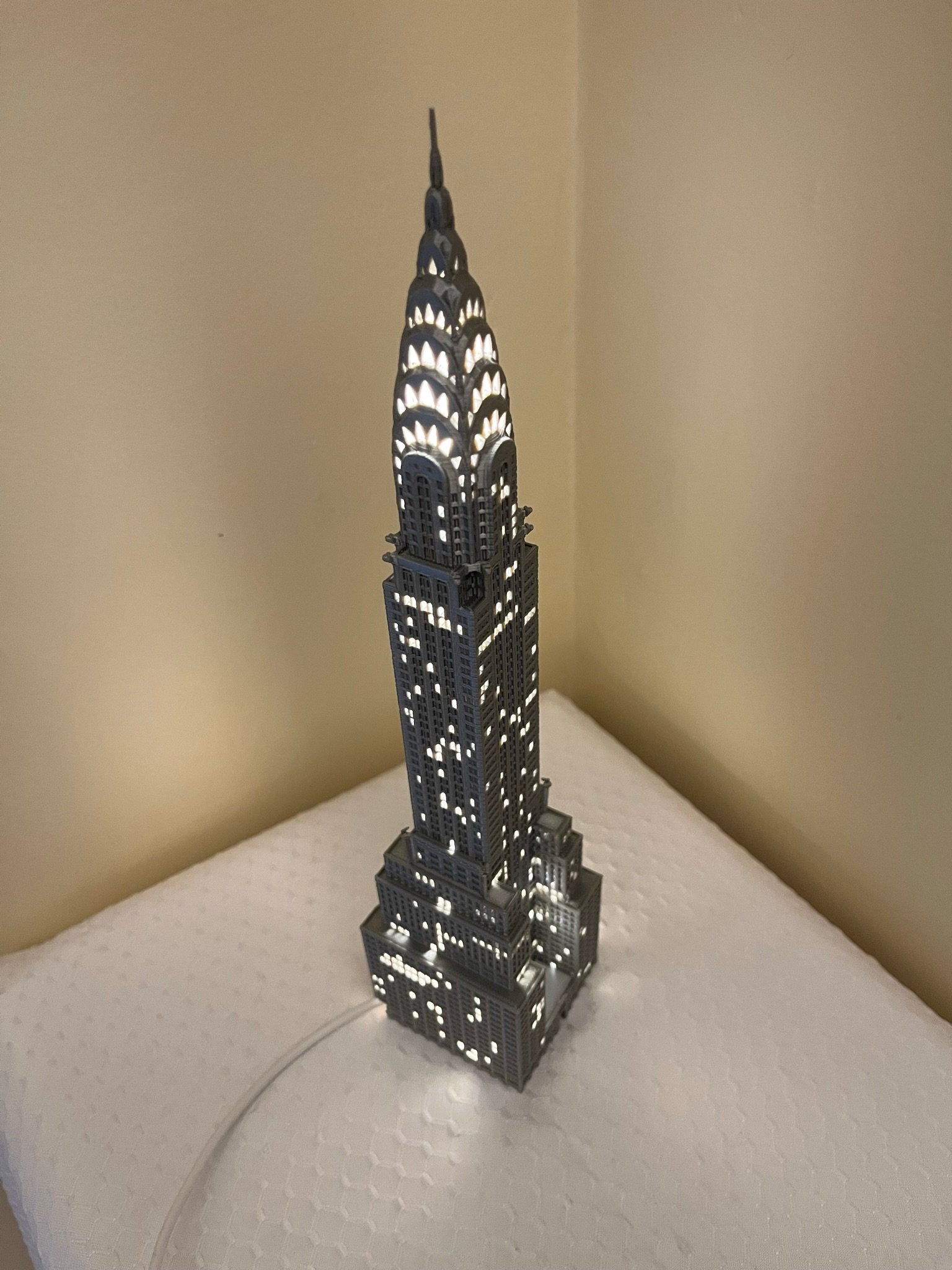StarsoftheCity Chrysler Building Light Up Model Small 3D Printed