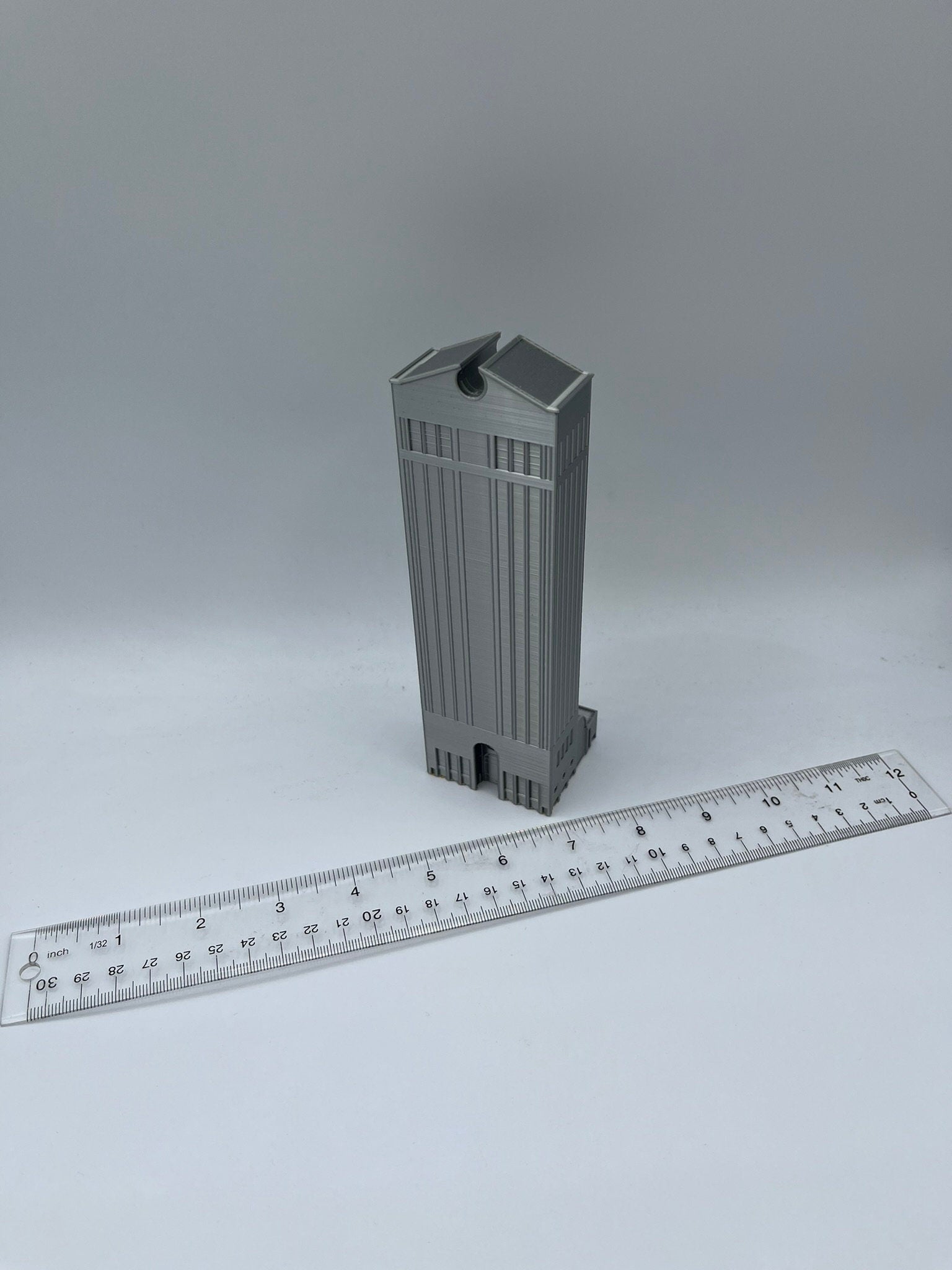 StarsoftheCity 550 Madison Avenue 3D Printed Model 6.25in Gray