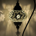 MoslandHome Handmade Turkish Mosaic Swan Neck Table Lamp Mosaic Glass