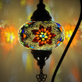 MoslandHome Handmade Turkish Mosaic Table Lamp Swan Neck 6.5in