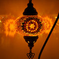 MoslandHome Handmade Turkish Mosaic Swan Neck Table Lamp