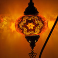 MoslandHome Handmade Turkish Mosaic Lamp Swan Neck Bedside Table Lamp