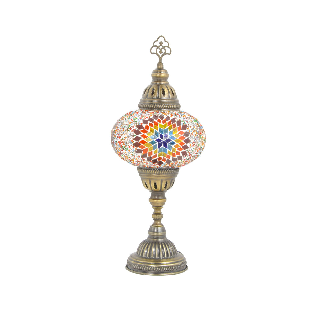 MoslandHome Handmade Turkish Mosaic Table Lamp Bohemian 6.5in