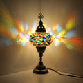 MoslandHome Handmade Turkish Mosaic Table Lamp Bohemian 6.5in