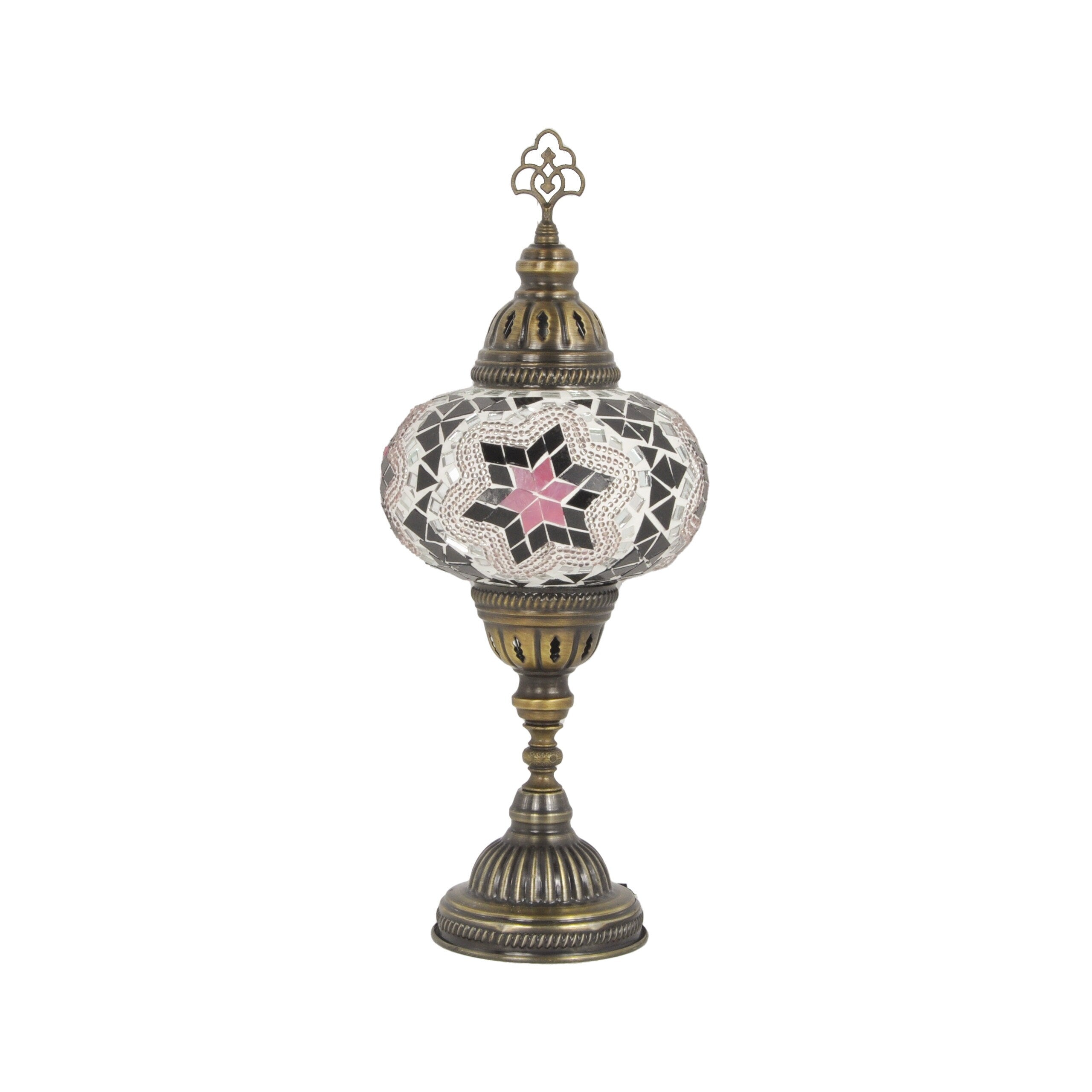 MoslandHome Handmade Turkish Mosaic Lamp: Bohemian Bedside Table Lamp
