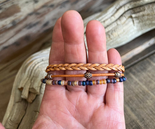 BohoWrapFrancesca Earthy Boho Wrap Bracelet Urban Hippie Magnetic Clasp