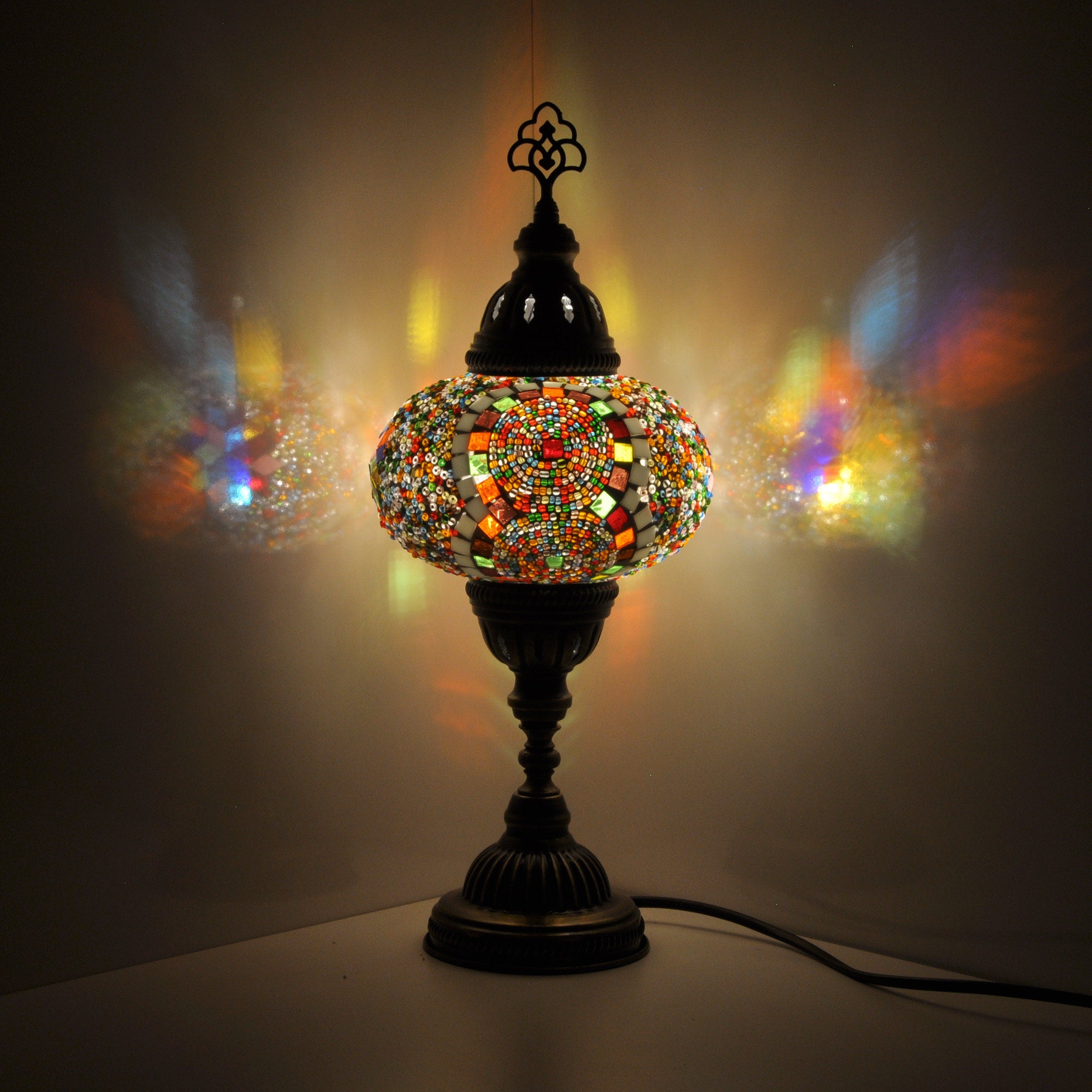 MoslandHome Handmade Turkish Mosaic Table Lamp Bohemian
