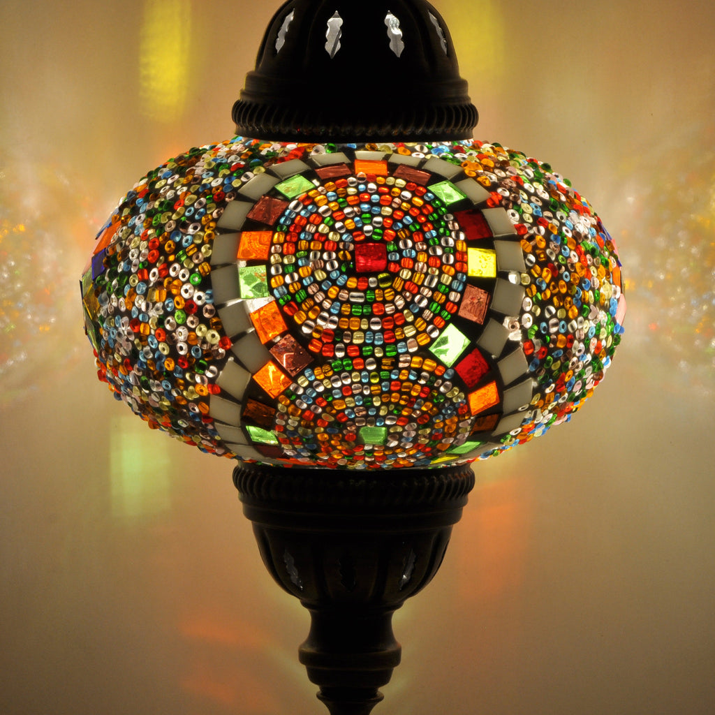 MoslandHome Handmade Turkish Mosaic Table Lamp Bohemian