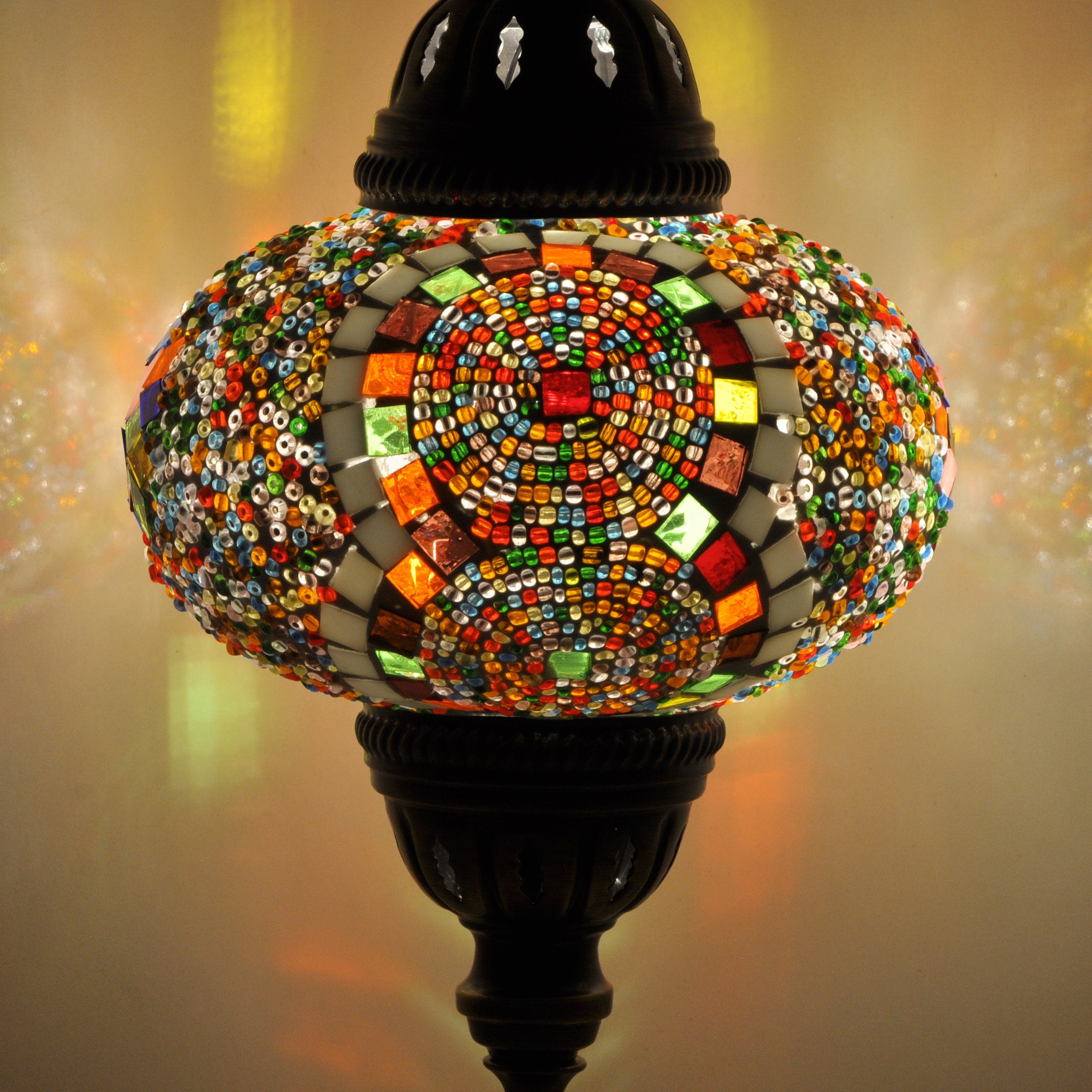 MoslandHome Handmade Turkish Mosaic Table Lamp Bohemian