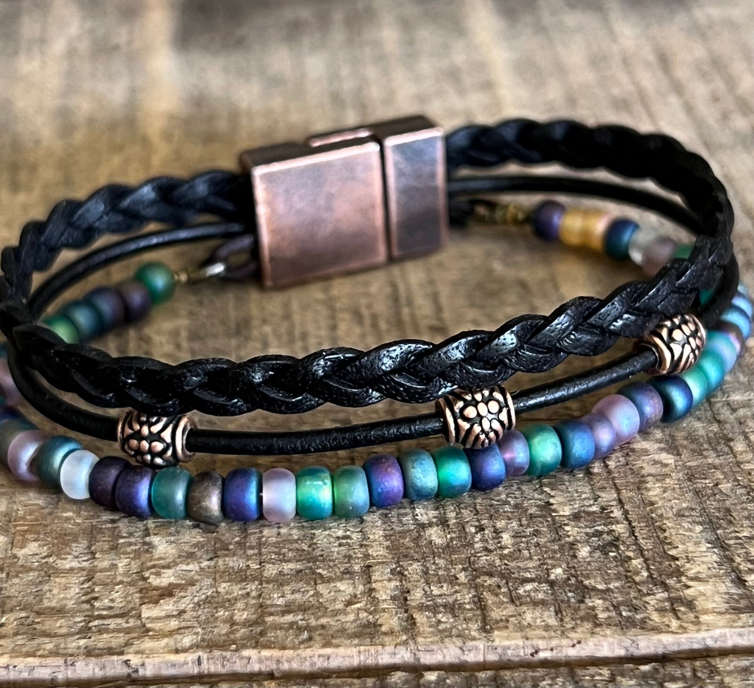 BohoWrapFrancesca Earthy Boho Wrap Bracelet with Magnetic Clasp