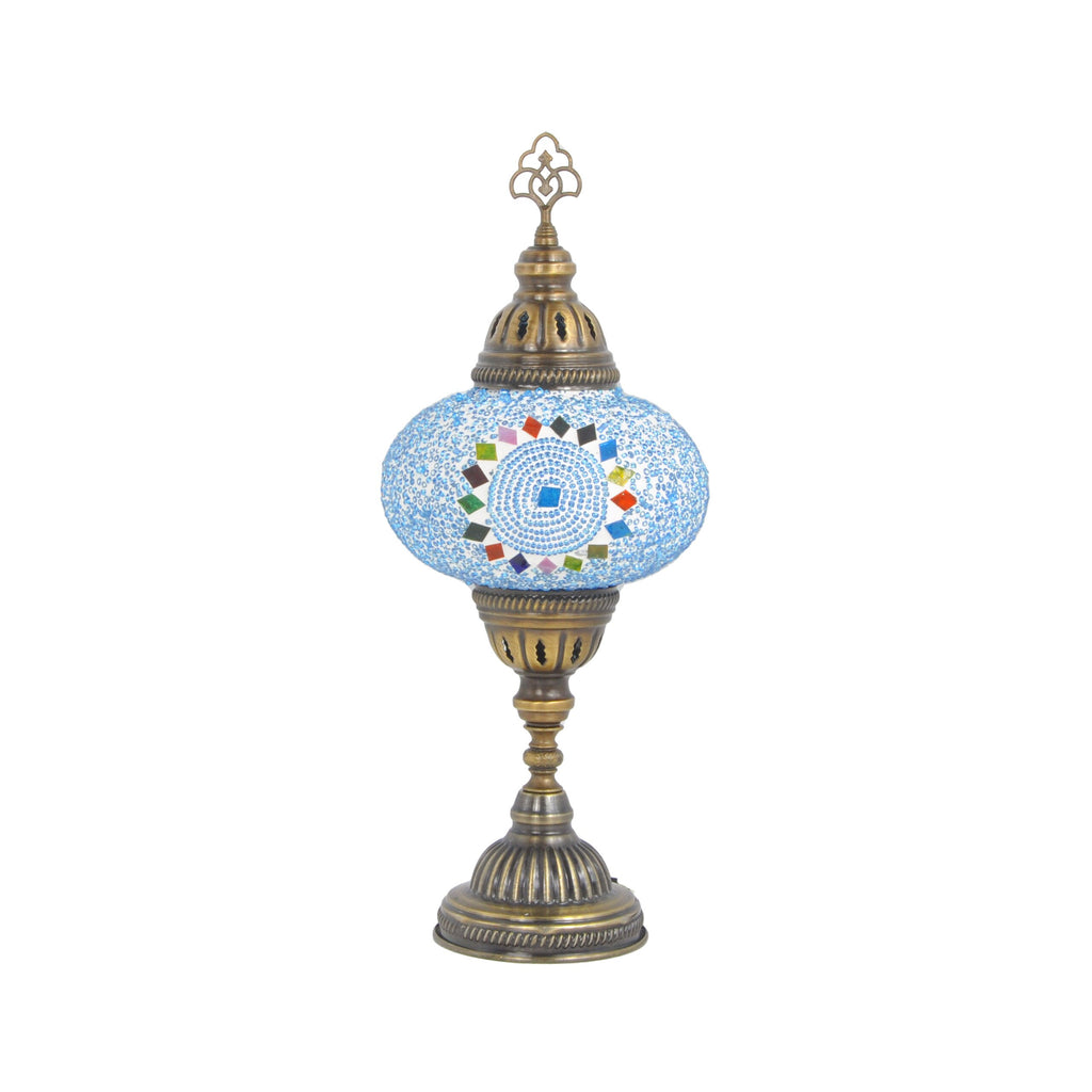MoslandHome Handmade Turkish Mosaic Table Lamp Bohemian 6.5in