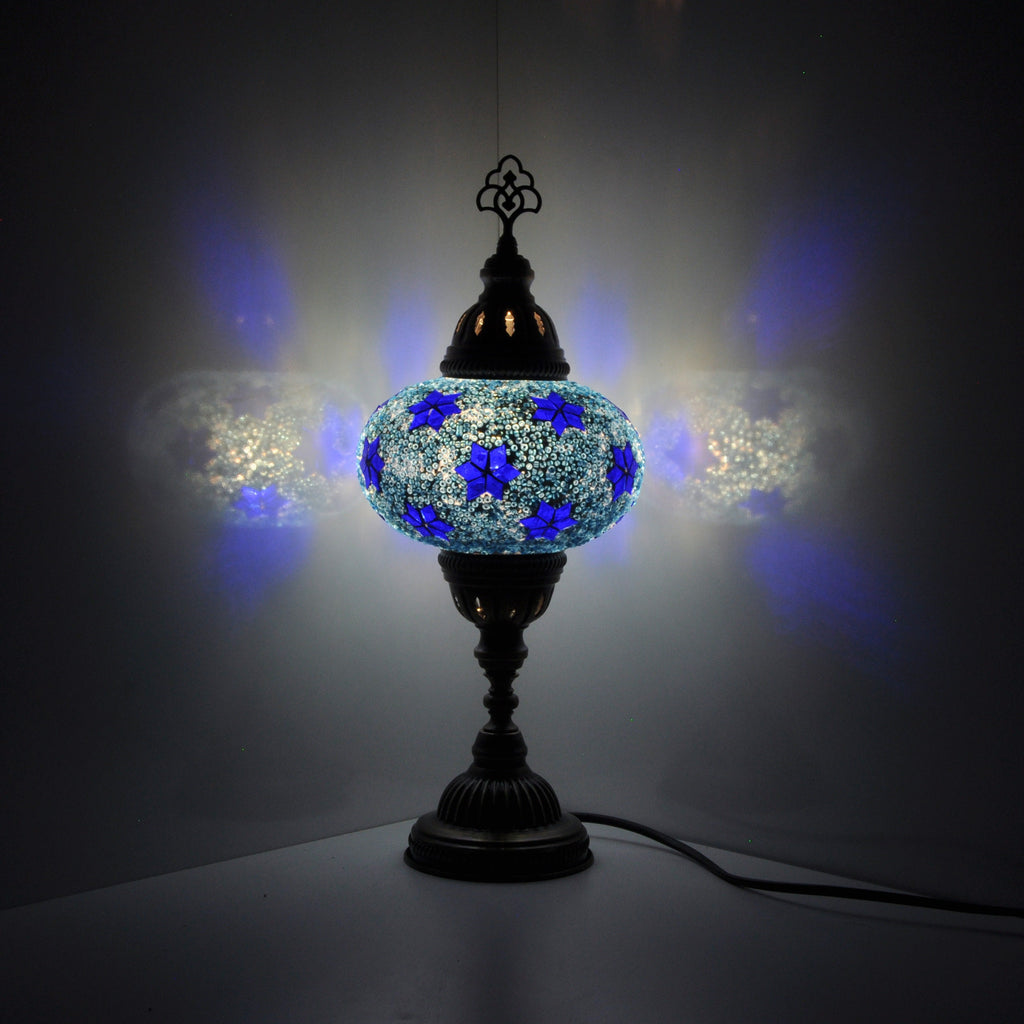 MoslandHome Handmade Turkish Mosaic Table Lamp 6.5in