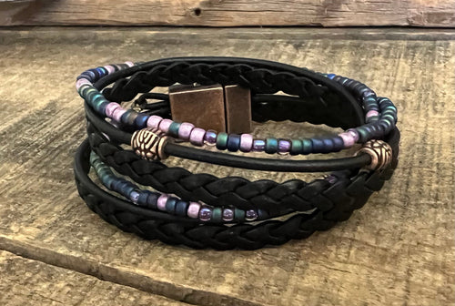 BohoWrapFrancesca Artisan Leather Wrap Bracelet Multi Layered Wanderlust