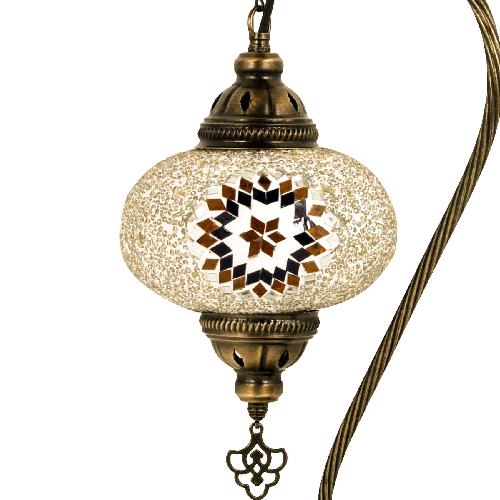MoslandHome Turkish Moroccan Mosaic Glass Table Lamp