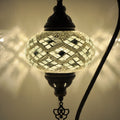 MoslandHome Handmade Turkish Mosaic Lamp Swan Neck Table Lamp