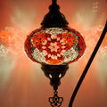 MoslandHome Handmade Turkish Mosaic Glass Swan Neck Table Lamp 6.5in Globe