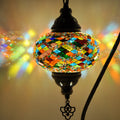 MoslandHome Handmade Turkish Mosaic Swan Neck Table Lamp Mosaic Glass