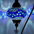 MoslandHome Handmade Turkish Mosaic Swan Neck Table Lamp Mosaic Glass