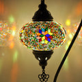 MoslandHome Handmade Turkish Mosaic Swan Neck Table Lamp 16.5in