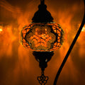 MoslandHome Handmade Turkish Mosaic Lamp Swan Neck Table Lamp