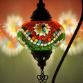 MoslandHome Handmade Turkish Mosaic Lamp Swan Neck Bedside Mosaic Glass Table Lamp