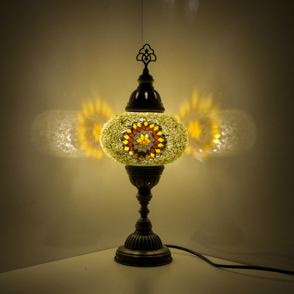 MoslandHome Handmade Turkish Mosaic Table Lamp 6.5in