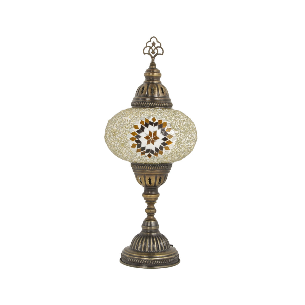 MoslandHome Handmade Turkish Mosaic Table Lamp Bohemian Bedside 35cm