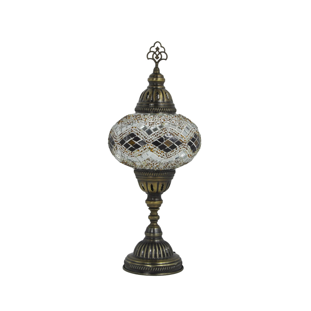 MoslandHome Handmade Turkish Mosaic Table Lamp Bohemian 6.5in