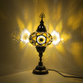MoslandHome Handmade Turkish Mosaic Glass Table Lamp 6.5in