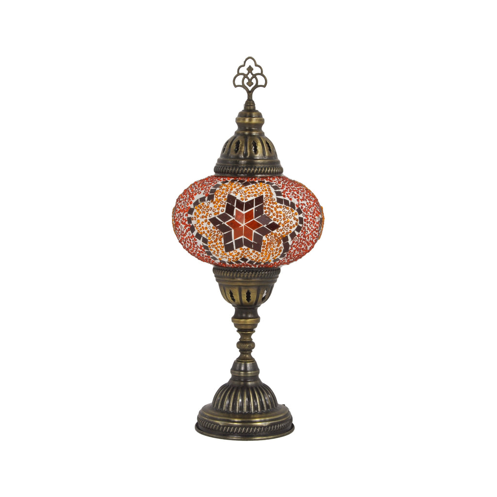 MoslandHome Handmade Turkish Mosaic Table Lamp 6.5in Globe