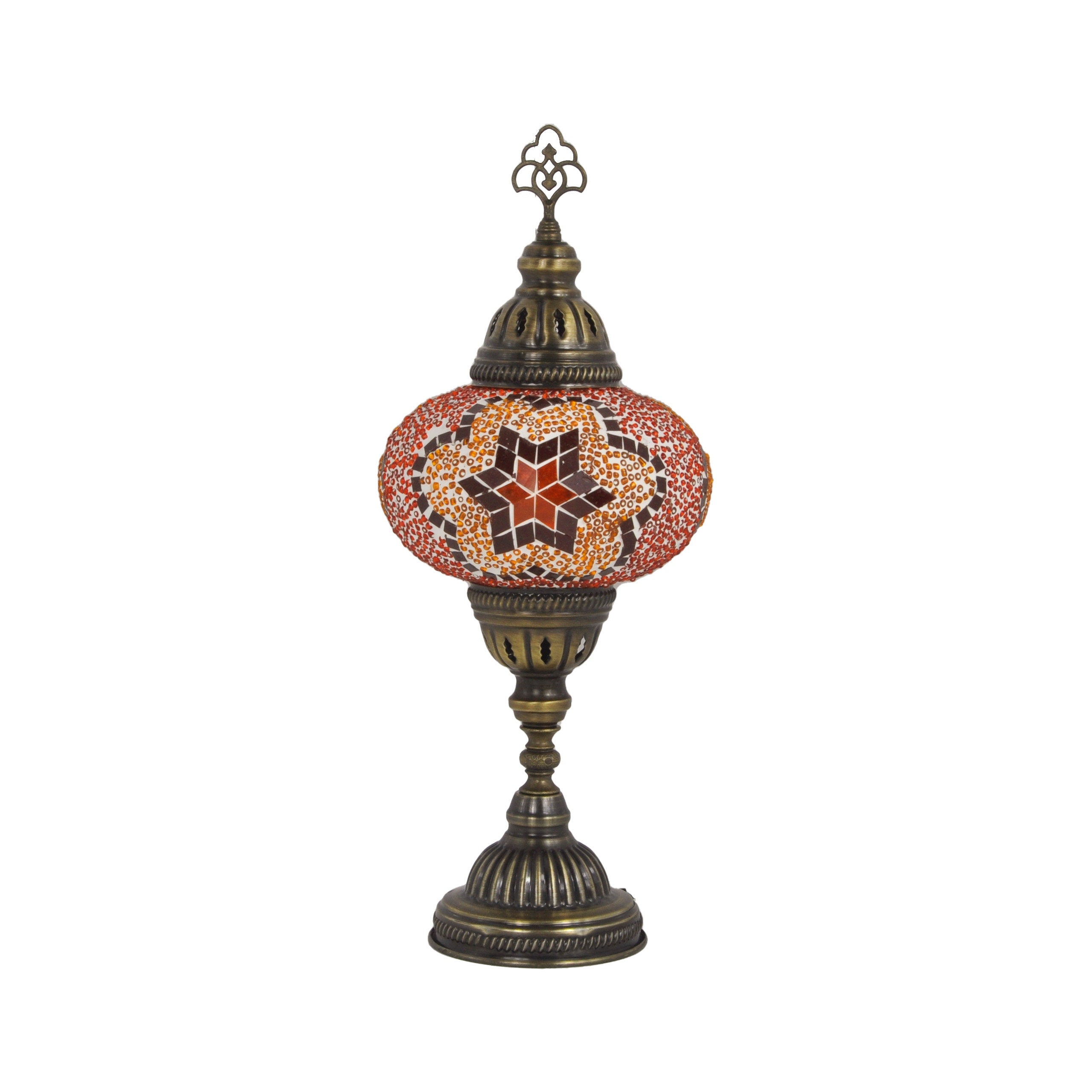MoslandHome Handmade Turkish Mosaic Table Lamp 6.5in Globe