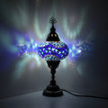 MoslandHome Handmade Turkish Mosaic Table Lamp 6.5in Globe Blue