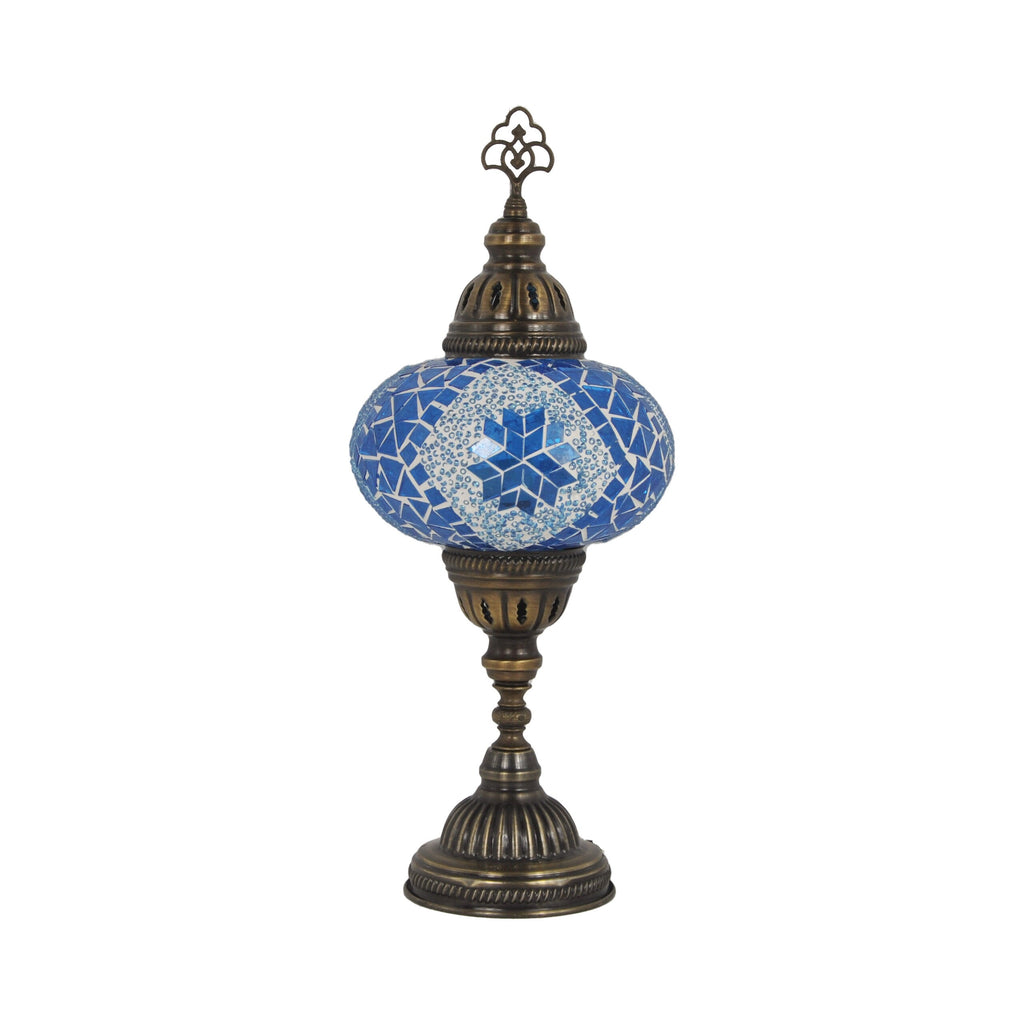 MoslandHome Handmade Turkish Mosaic Table Lamp Bohemian 6.5in