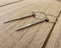 MossberryandStone Sterling Silver Ethnic Hoop Earrings With Spike Charm