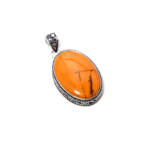 EkkJewels Handmade Mookaite Gemstone 925 Sterling Silver Pendant Jewelry