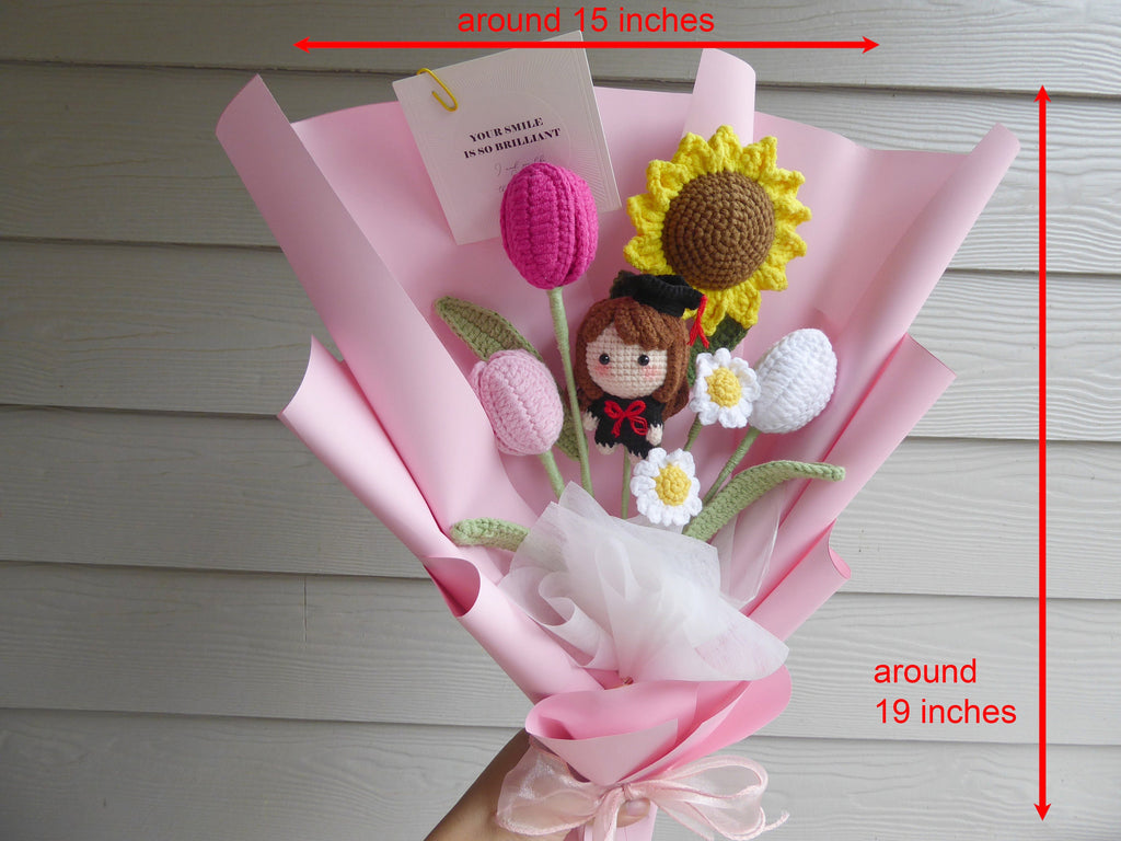CrochetRecipe Graduation Crochet Flowers Bouquet