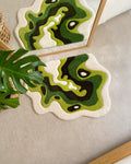 LargoModern Green Moss Handmade Tufted Rug Fluffy Custom