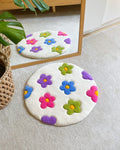 LargoModern Flower Hand Tufted Rug Soft Aesthetic Decorative Floor Rug
