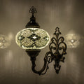 MoslandHome Handmade Turkish Mosaic Wall Sconce Bronze Base
