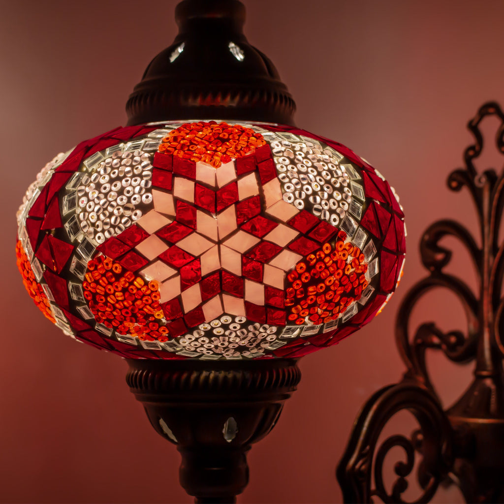 MoslandHome Turkish Moroccan Mosaic Wall Sconce Tiffany Style