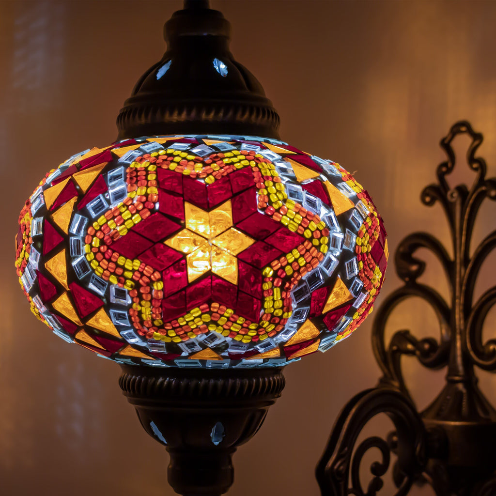 MoslandHome Turkish Moroccan Mosaic Wall Sconce Lamp Bronze