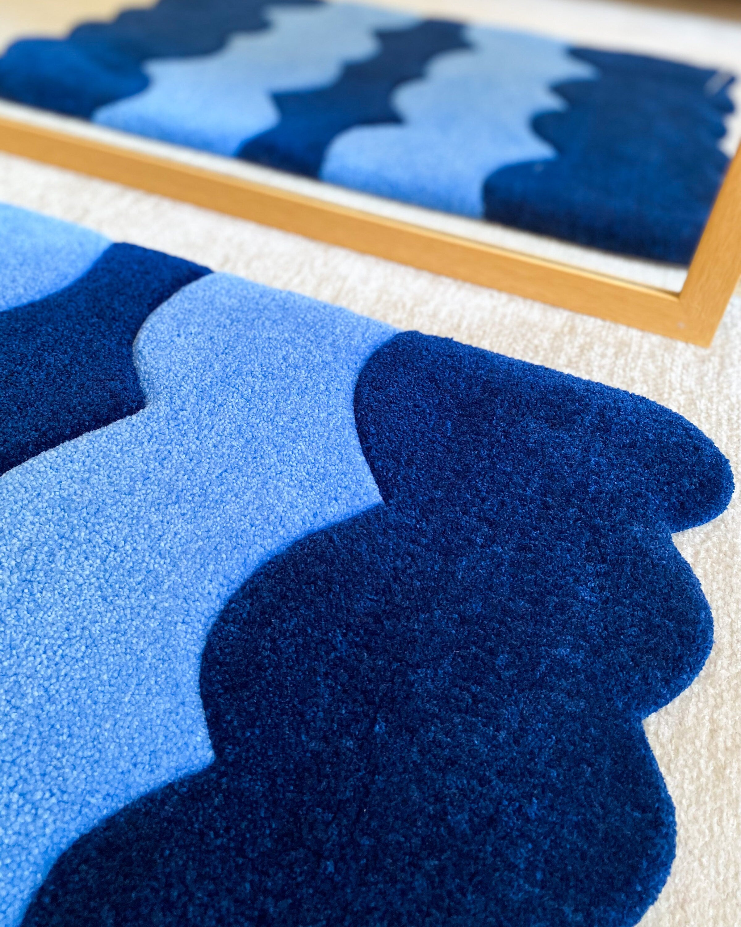 LargoModern Hand Tufted Fluffy Rug Custom Handmade Wavy Rug