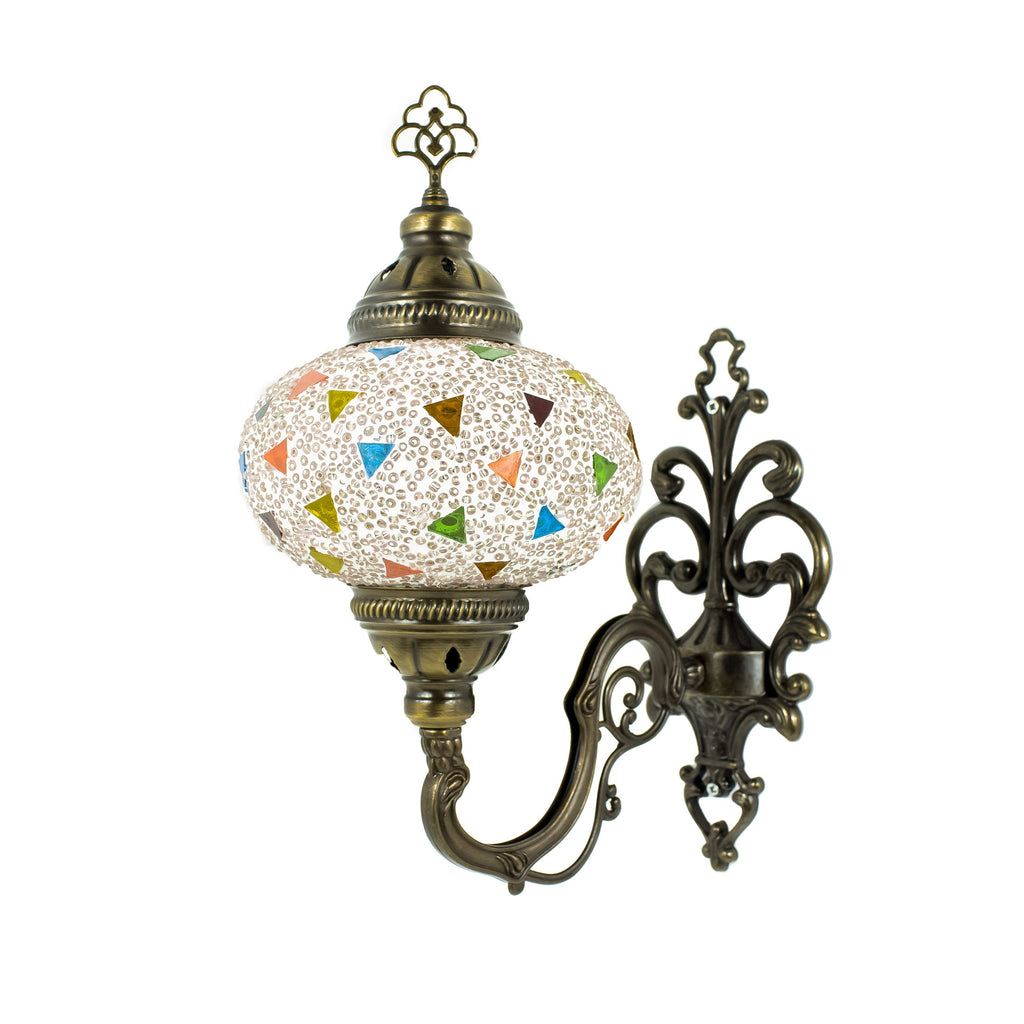 MoslandHome Turkish Moroccan Mosaic Wall Sconce Tiffany Style