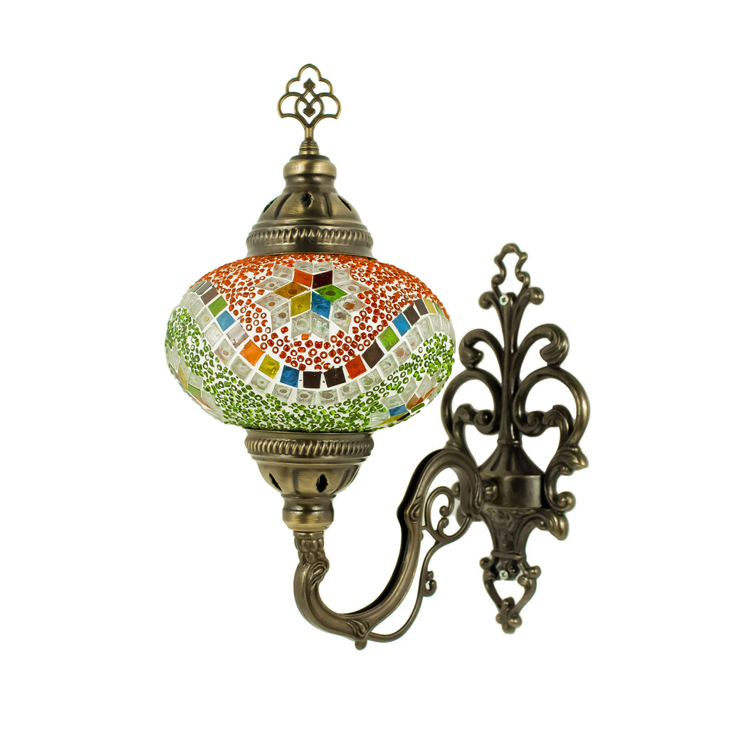 MoslandHome Turkish Moroccan Mosaic Wall Sconce Lamp Tiffany Style