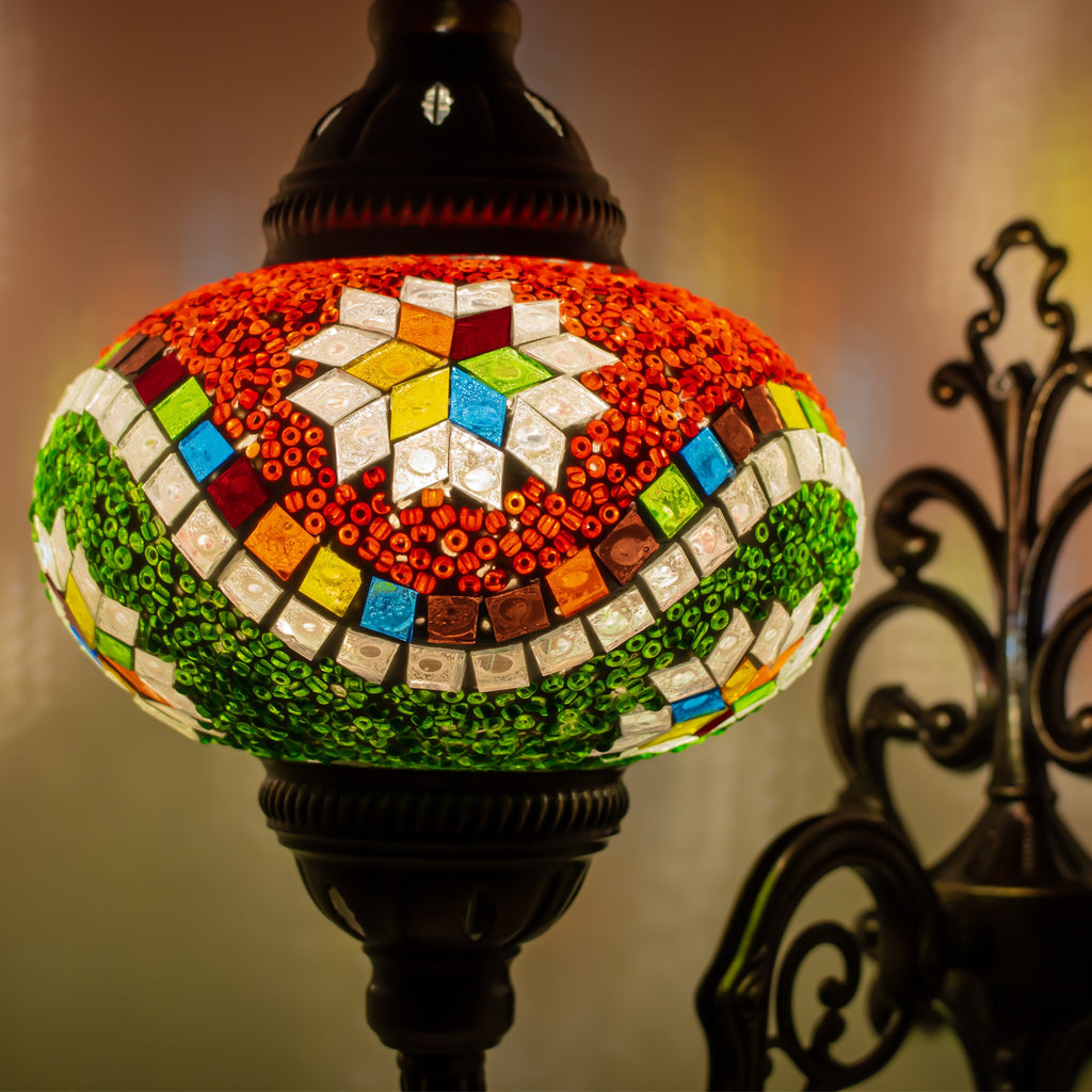 MoslandHome Turkish Moroccan Mosaic Wall Sconce Lamp Tiffany Style