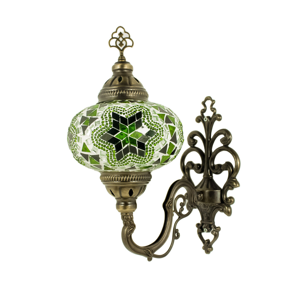 MoslandHome Turkish Moroccan Mosaic Wall Sconce Lamp Bronze